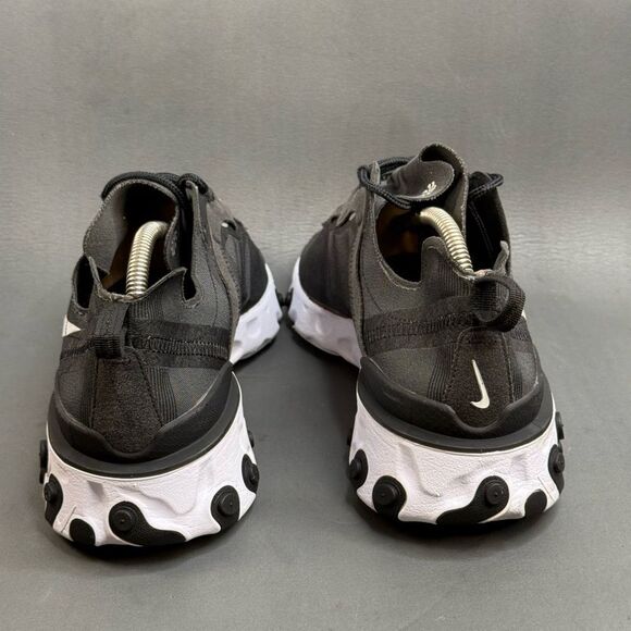 Nike React Element 55 Black White athletic sneaker shoes size 12 - Picture 4 of 8
